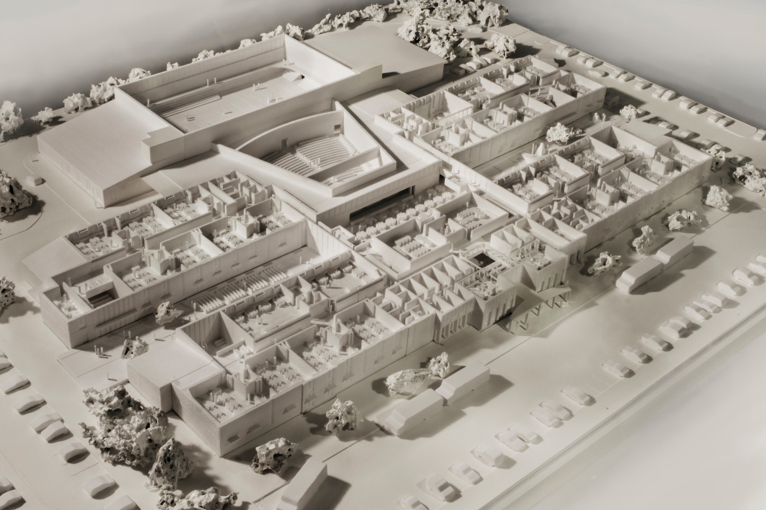 A model of the proposed grade 5-12 school to be built on the site of the contaminated Westport Middle School
