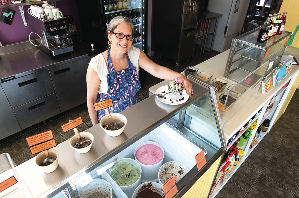 Karen Krinsky of vegan ice cream store Like No Udder